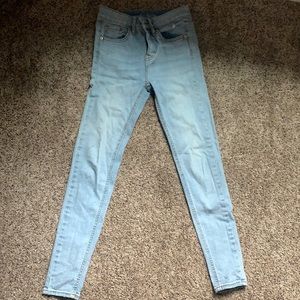 Skinny blue jeans for girls